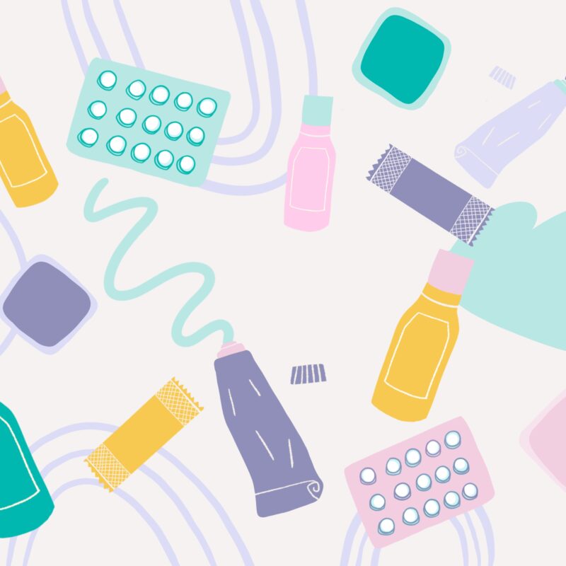 Oestrogen in patches, gels or sprays